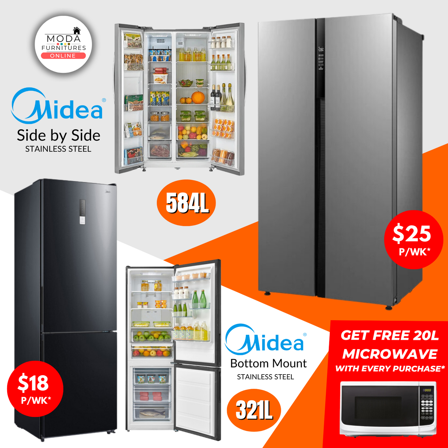 Midea Fridge Freezers Deals