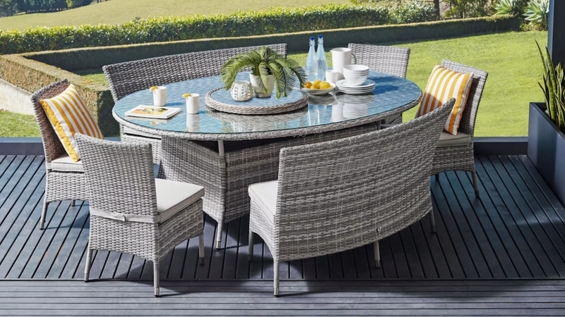 Amalfi 8 Piece Outdoor Oval Dining Setting