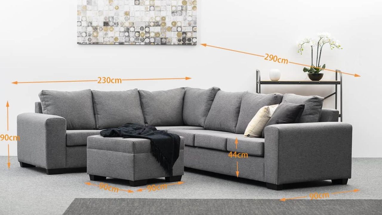 Wren Fabric Sofa with Ottoman (NZ Made)
