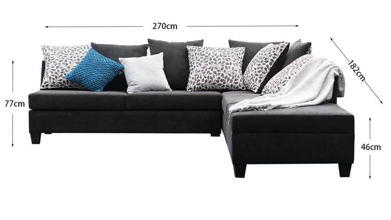 Leiston Fabric Sofa with Ottoman (NZ Made)