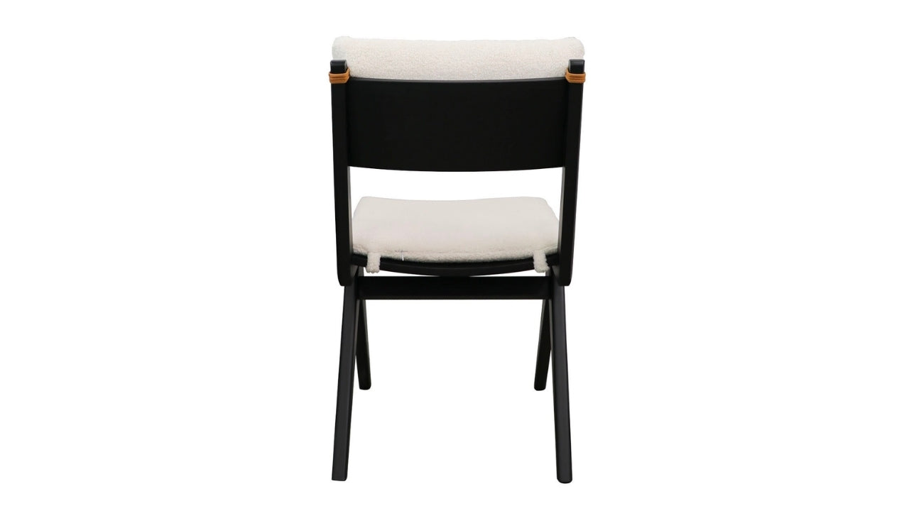 CORTEZ DINING CHAIR WITH REMOVABLE CUSHIONS - BLACK