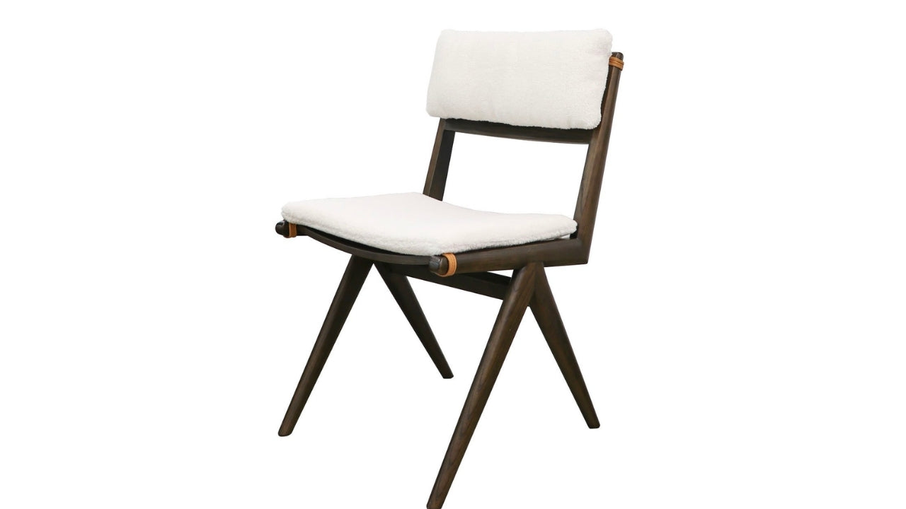 CORTEZ DINING CHAIR WITH REMOVABLE CUSHIONS - BROWN
