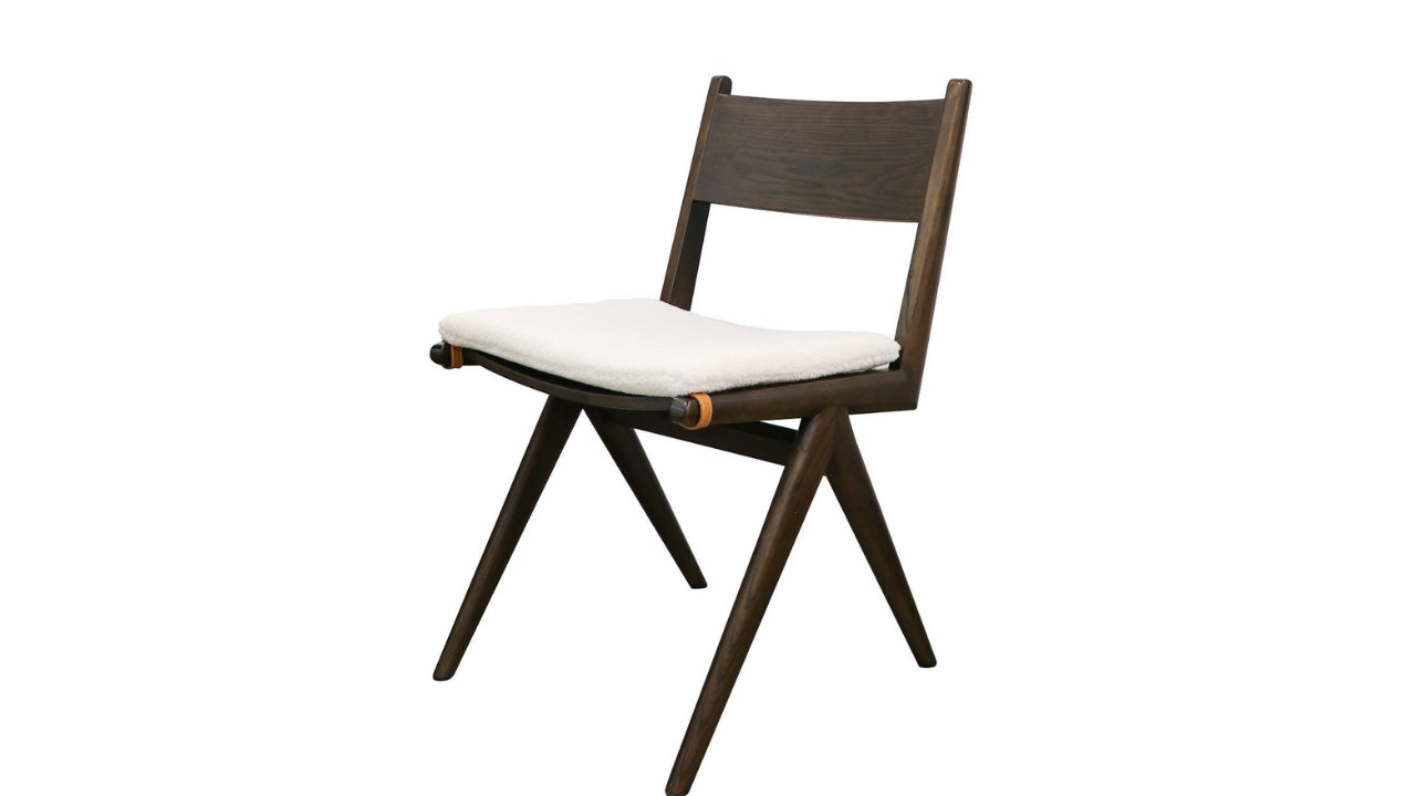 CORTEZ DINING CHAIR WITH REMOVABLE CUSHIONS - BROWN