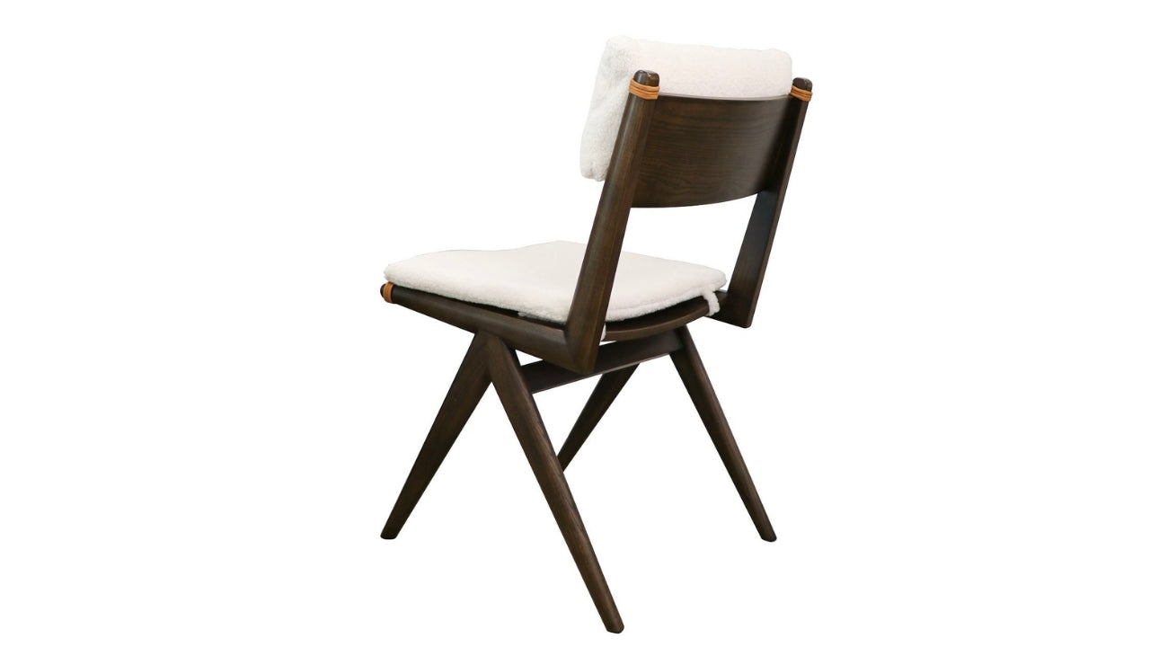 CORTEZ DINING CHAIR WITH REMOVABLE CUSHIONS - BROWN