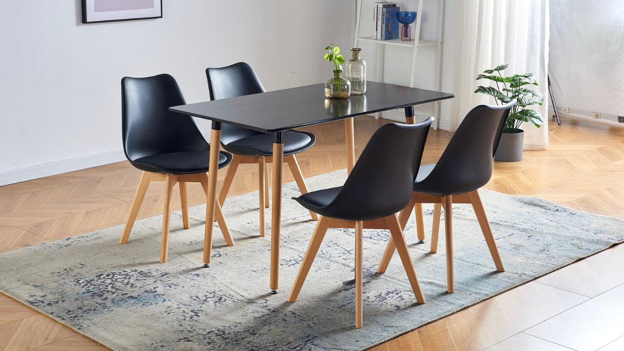 Caribu Dining Suite 5Pc (Black)