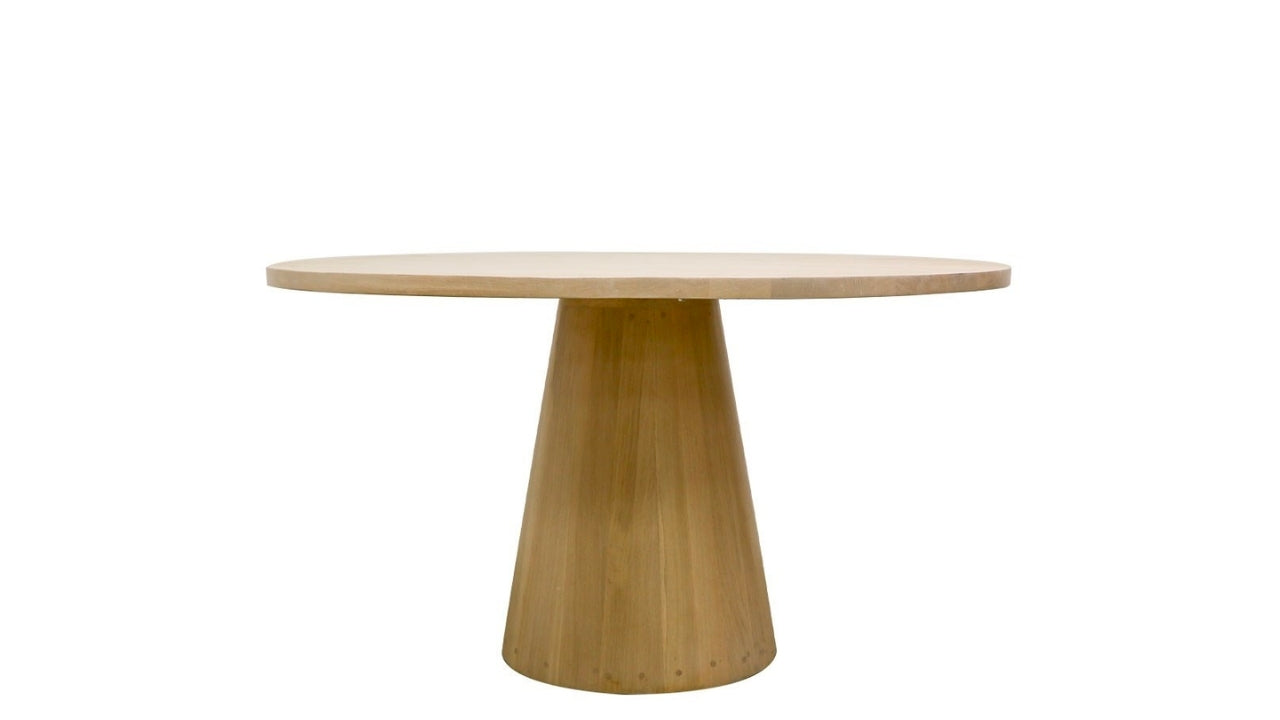 FLORIDA OAK ROUND DINING TABLE - CONE