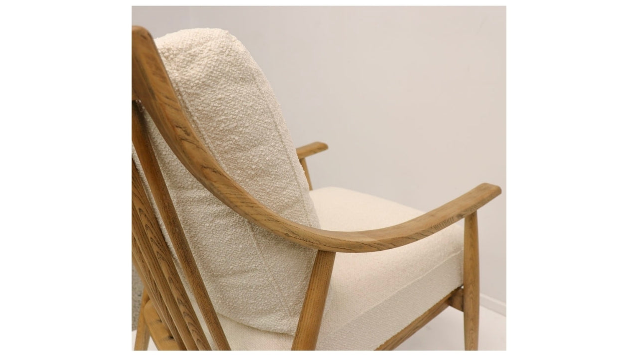 GREER ARMCHAIR - CREAM BOUCLE