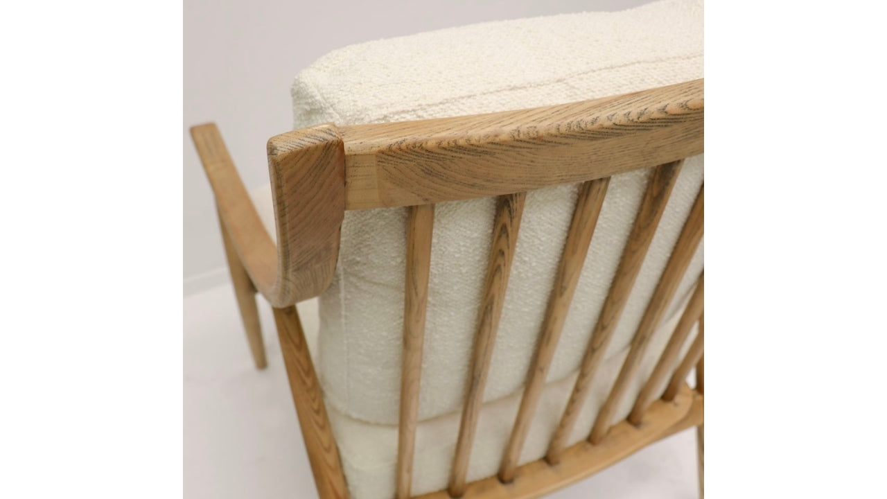 GREER ARMCHAIR - CREAM BOUCLE