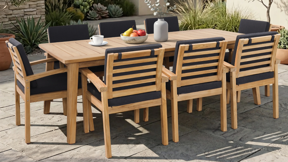 Hillside Outdoor Dining Chair with Cushion Seat