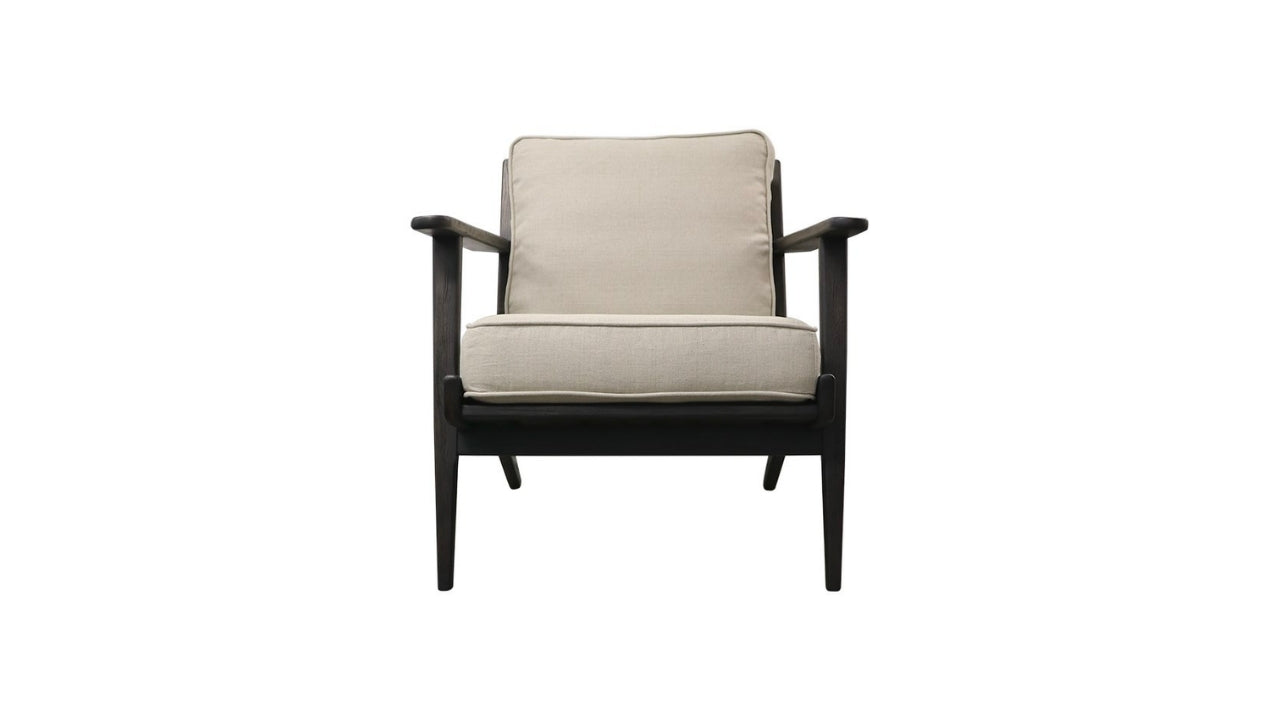 Juno Fabric Armchair - Black / Natural