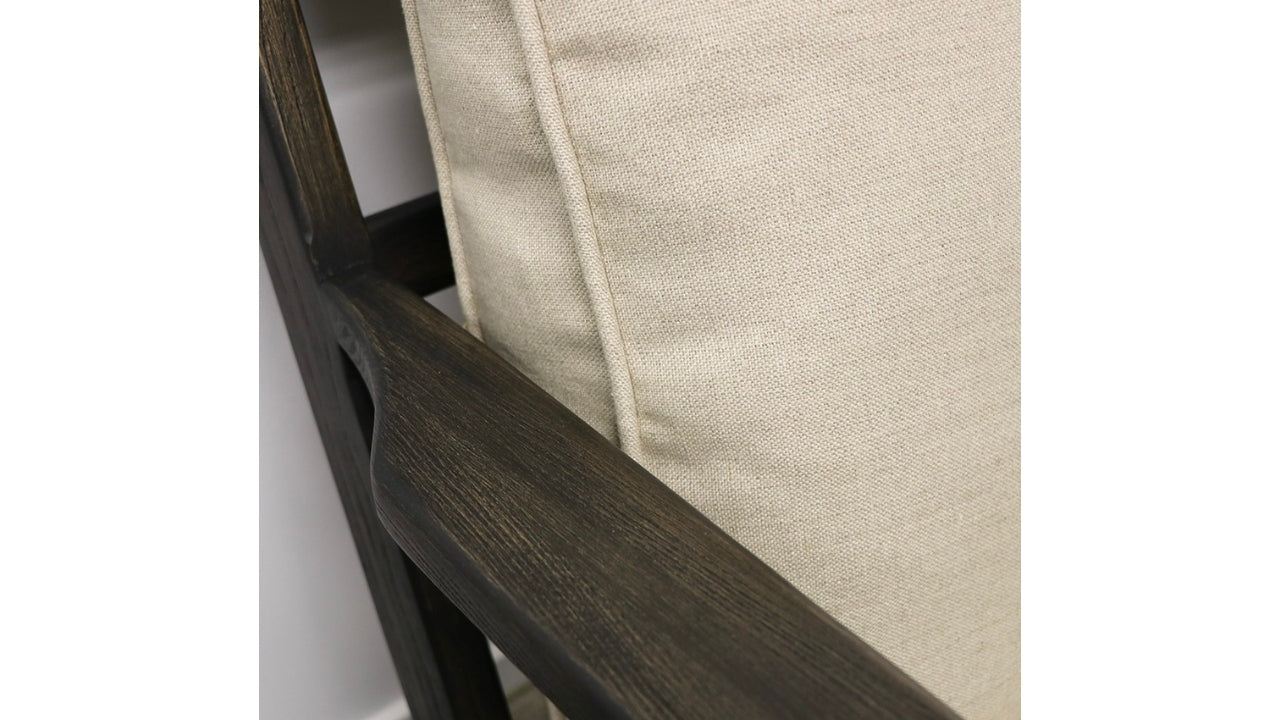 Juno Fabric Armchair - Black / Natural