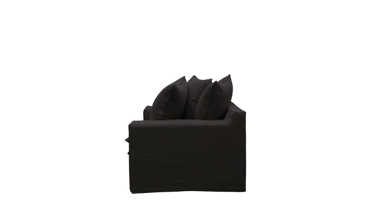 Keely Slipcover Armchair - Carbon