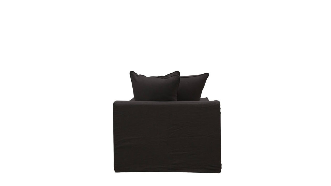 Keely Slipcover Armchair - Carbon