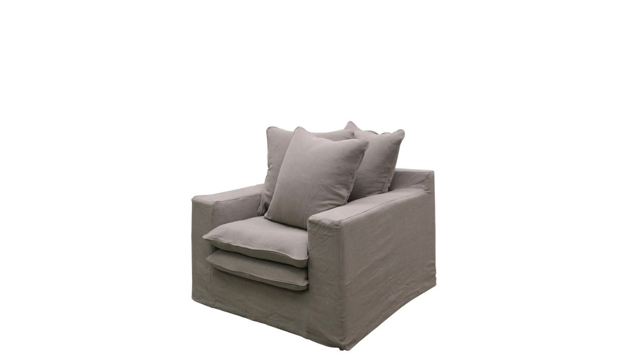 Keely Slipcover Armchair - Cement