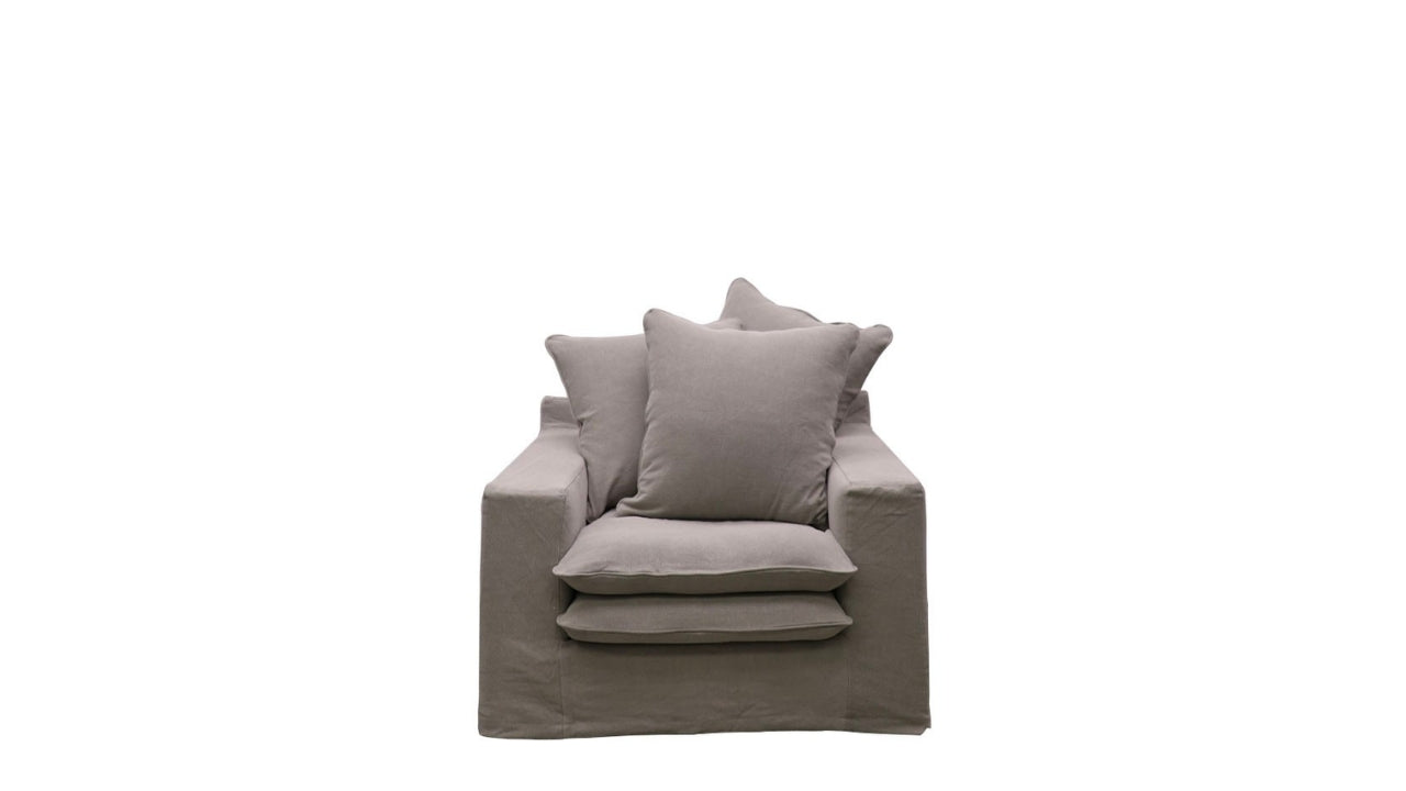 Keely Slipcover Armchair - Cement