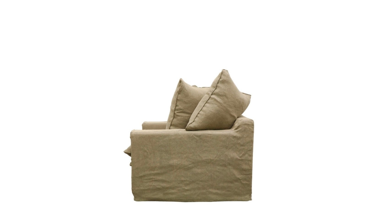 Keely Slipcover Armchair - Khakhi