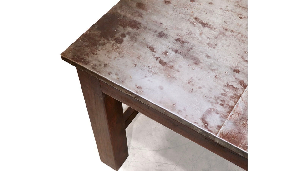 LIVERPOOL ZINC TOP DINING TABLE 240CM