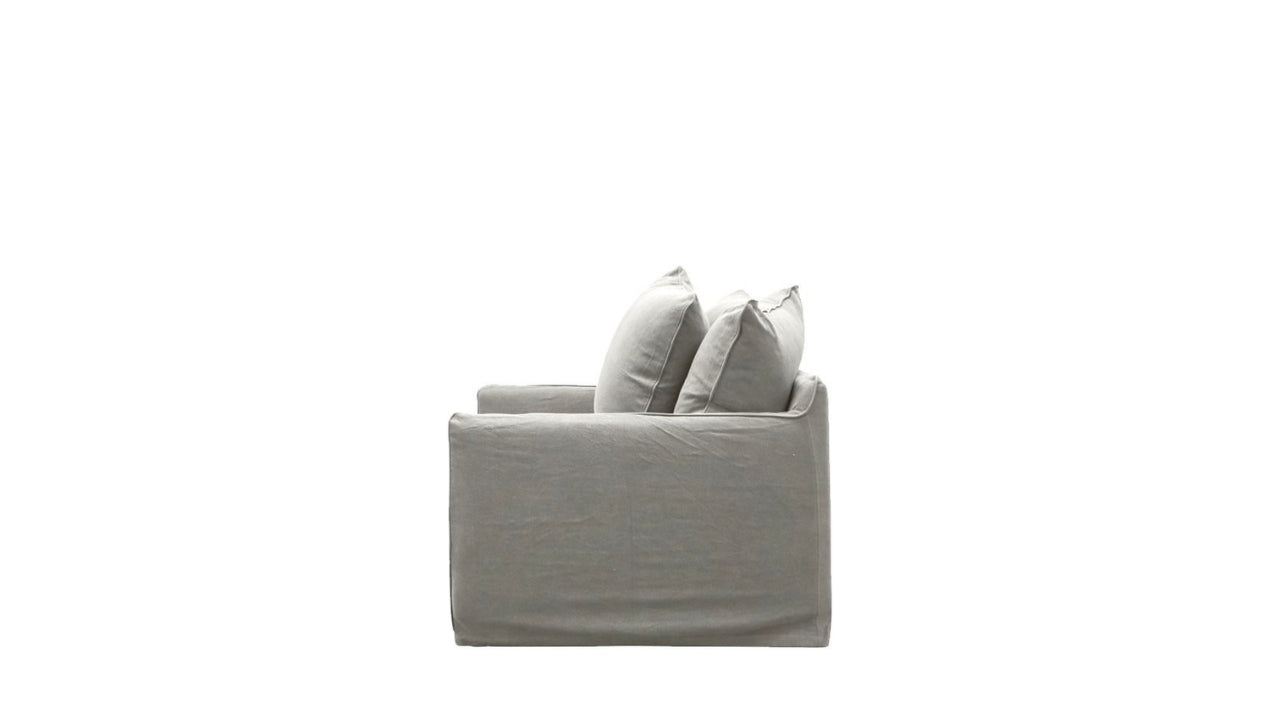 Lotus Slipcover Armchair - Cement