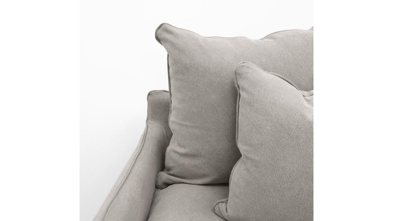 Lotus Slipcover Armchair - Cement