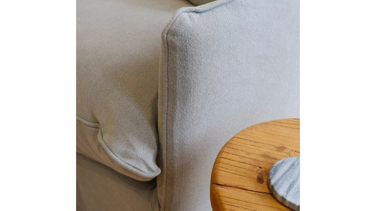 Lotus Slipcover Armchair - Cement