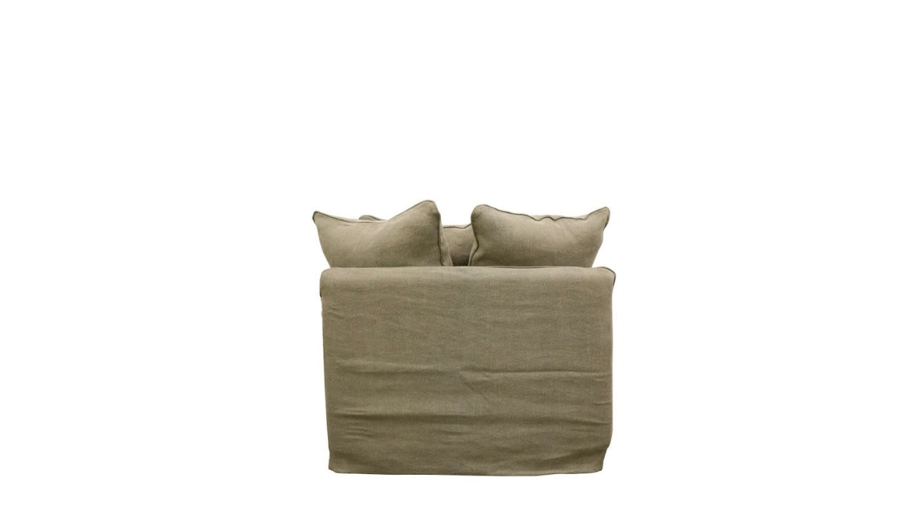 Lotus Slipcover Armchair - Khaki