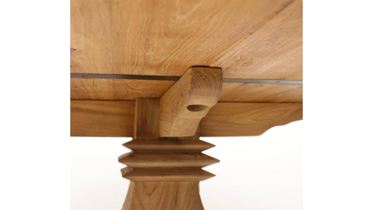 MULHOUSE ROUND ELM DINING TABLE - 120CM