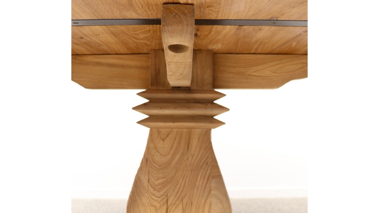 MULHOUSE ROUND ELM DINING TABLE - 120CM