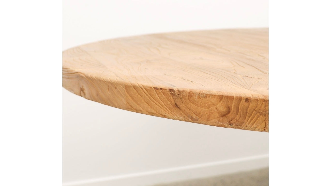 MULHOUSE ROUND ELM DINING TABLE - 120CM