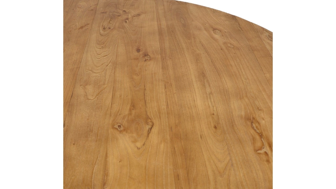 MULHOUSE ROUND ELM DINING TABLE - 120CM