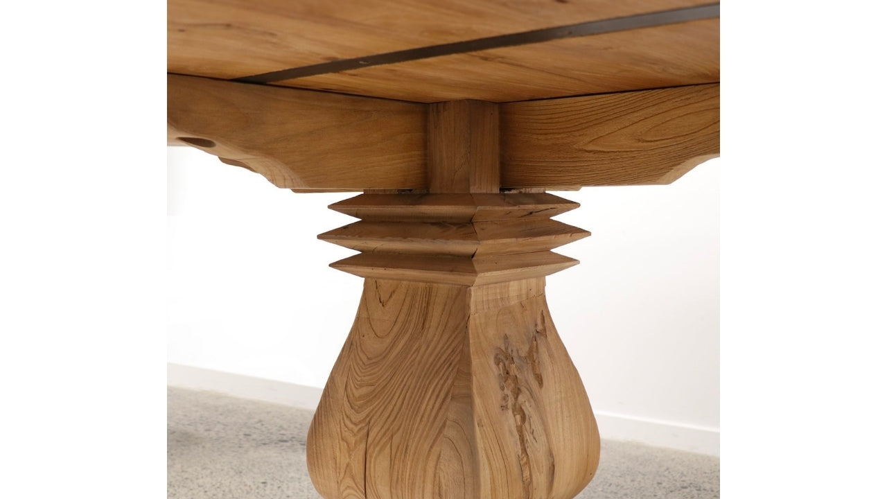MULHOUSE ROUND ELM DINING TABLE - 120CM