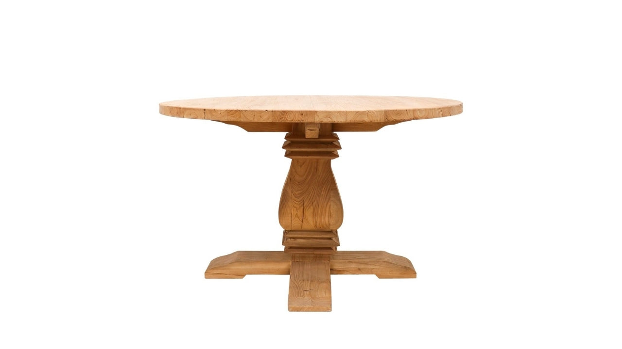 MULHOUSE ROUND ELM DINING TABLE - 120CM