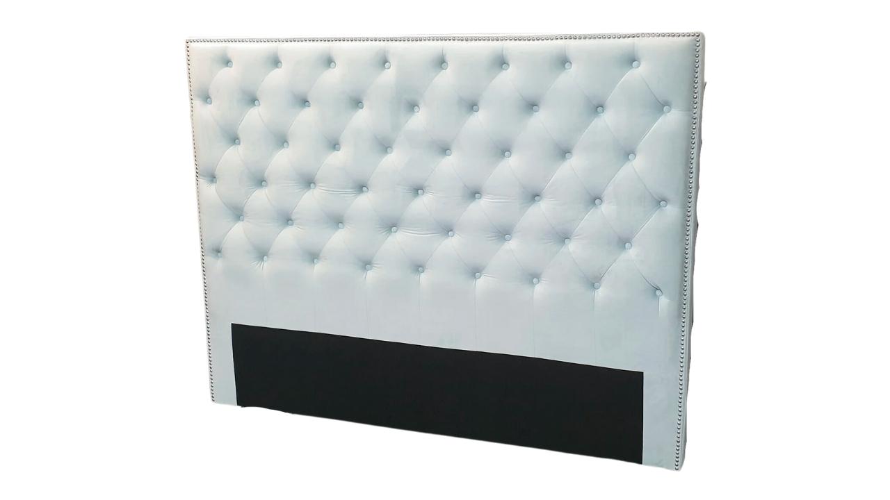 Toki Buttoned Headboard- Sky Blue
