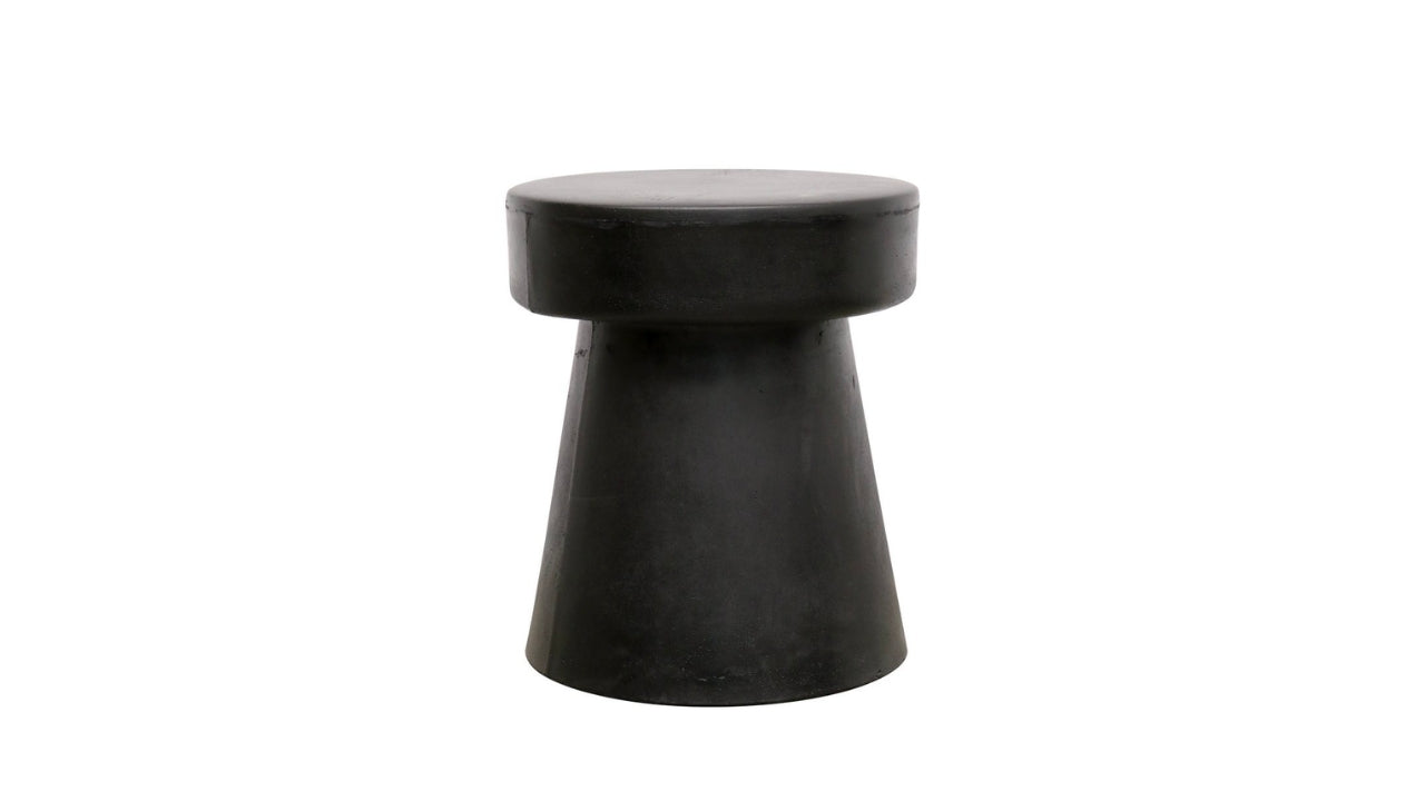 Mushroom Concrete Side Table / Stool - Black
