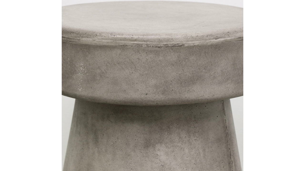 Mushroom Concrete Side Table / Stool - Grey