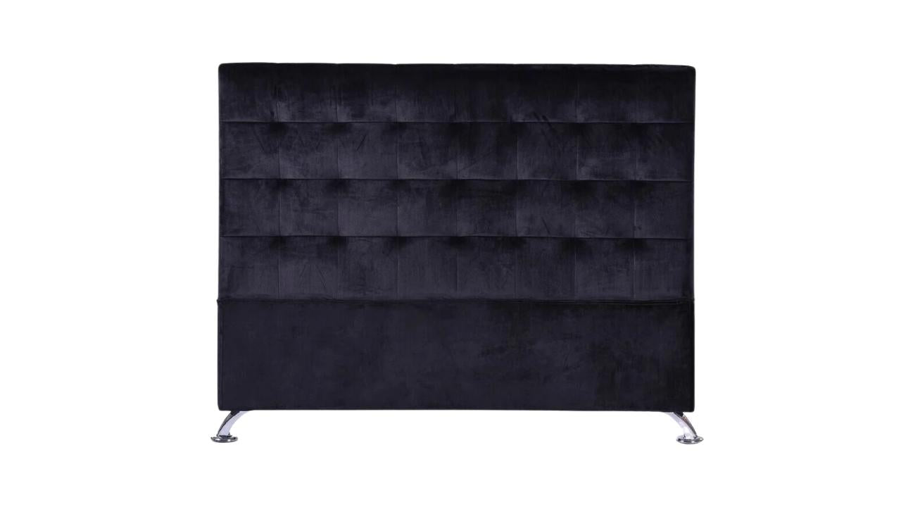 Walken Headboard- Black Velvet - Queen