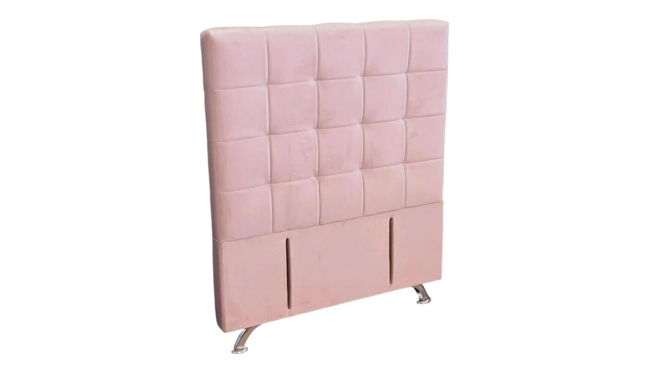 Walken Headboard- Pink Velvet - King Single