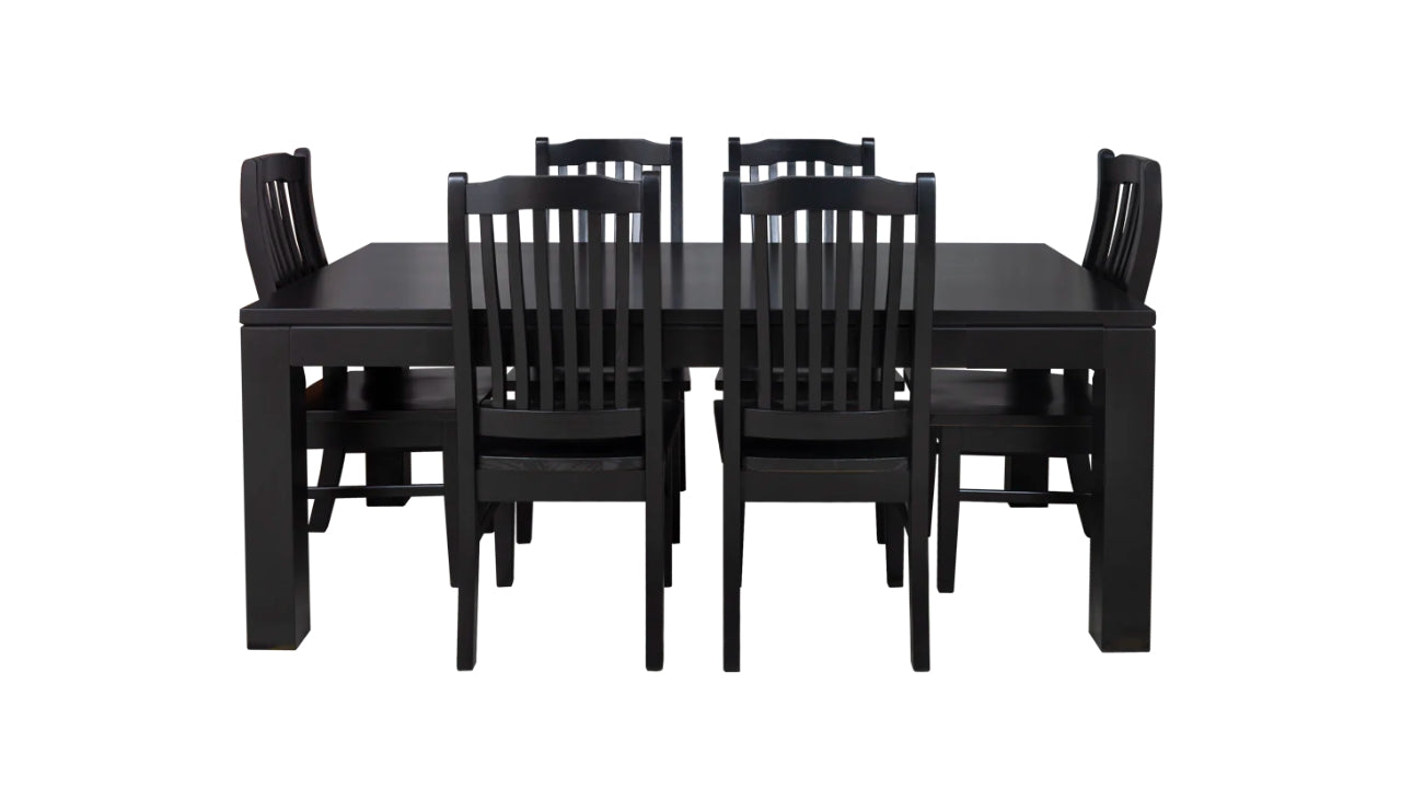 Brighton Dining Suite 7PC Black