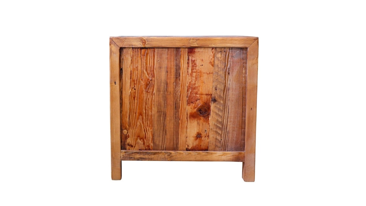 Printmaker Square Side Table - 2 Drawer