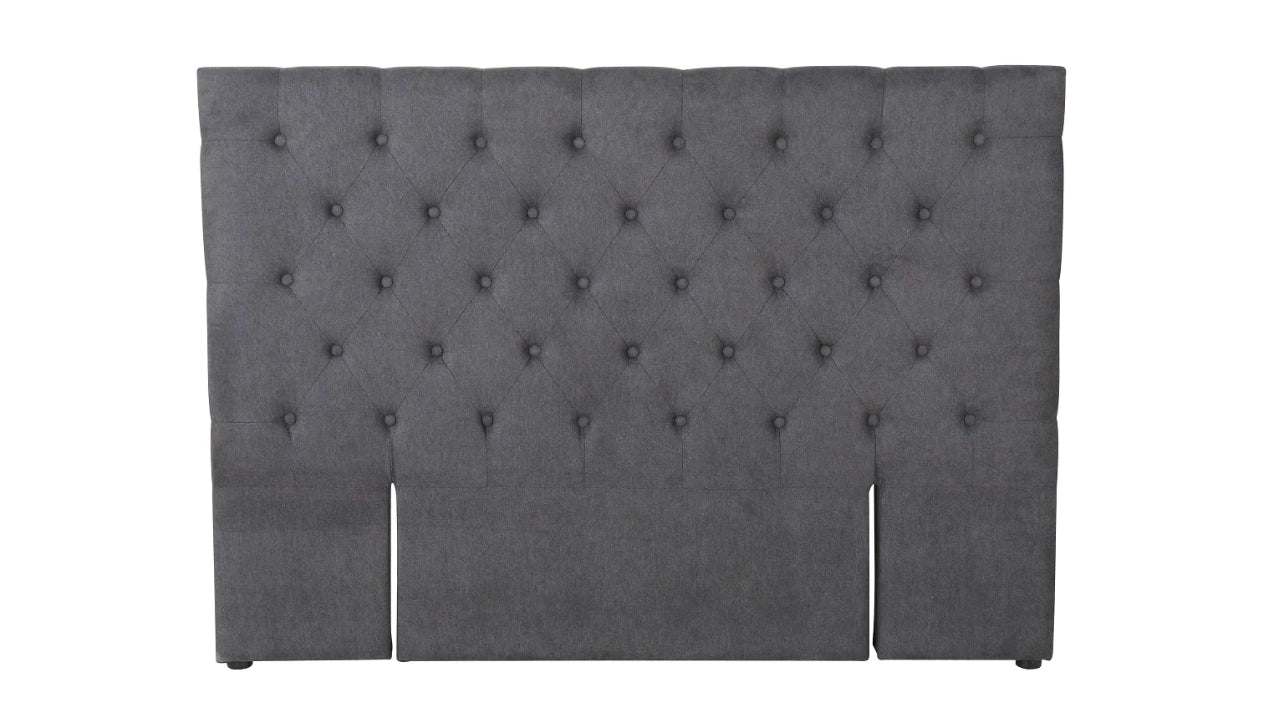Lowe Headboard Double Velvet Grey