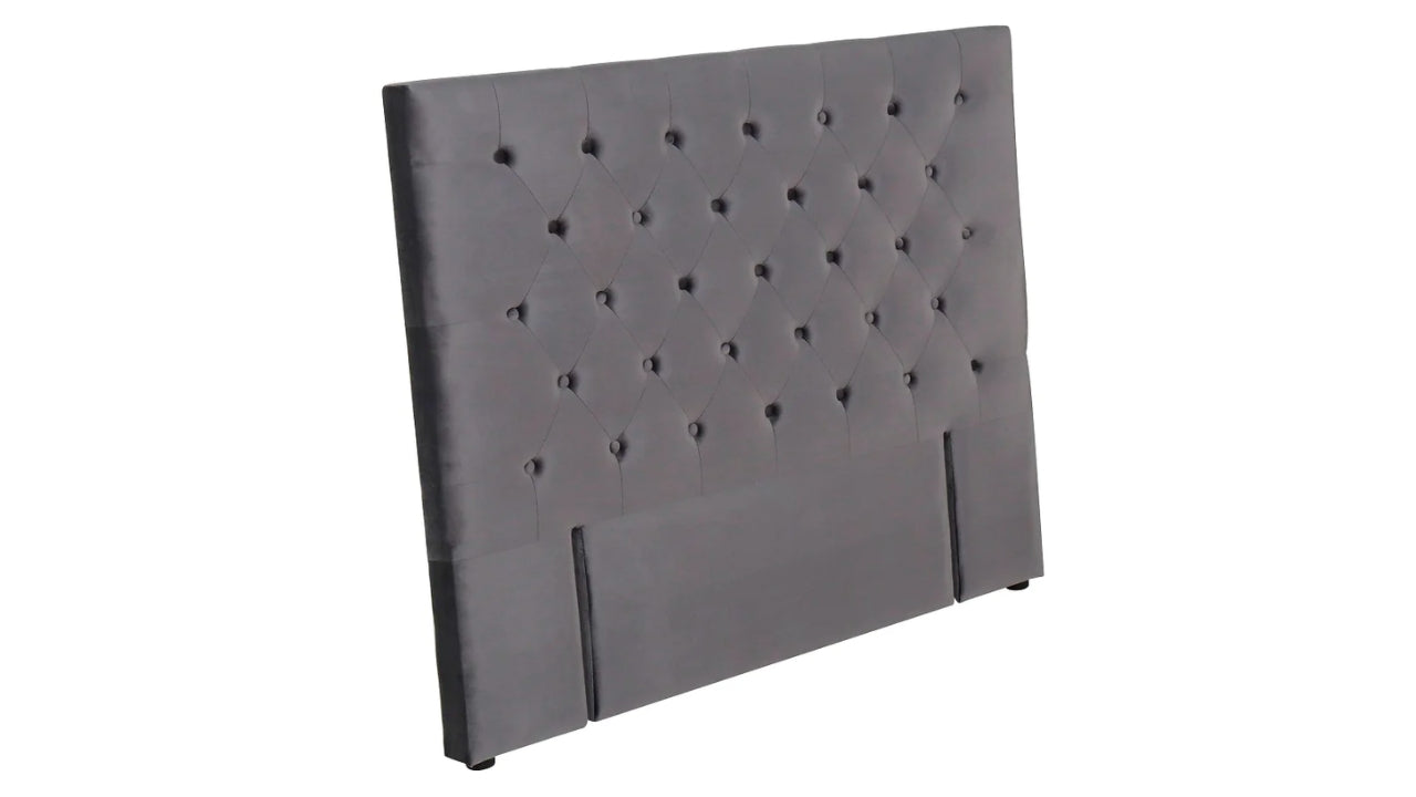Lowe Headboard Queen Velvet Grey