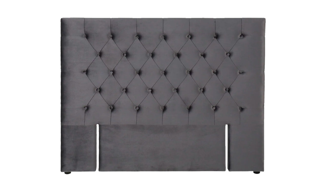 Lowe Headboard Queen Velvet Grey