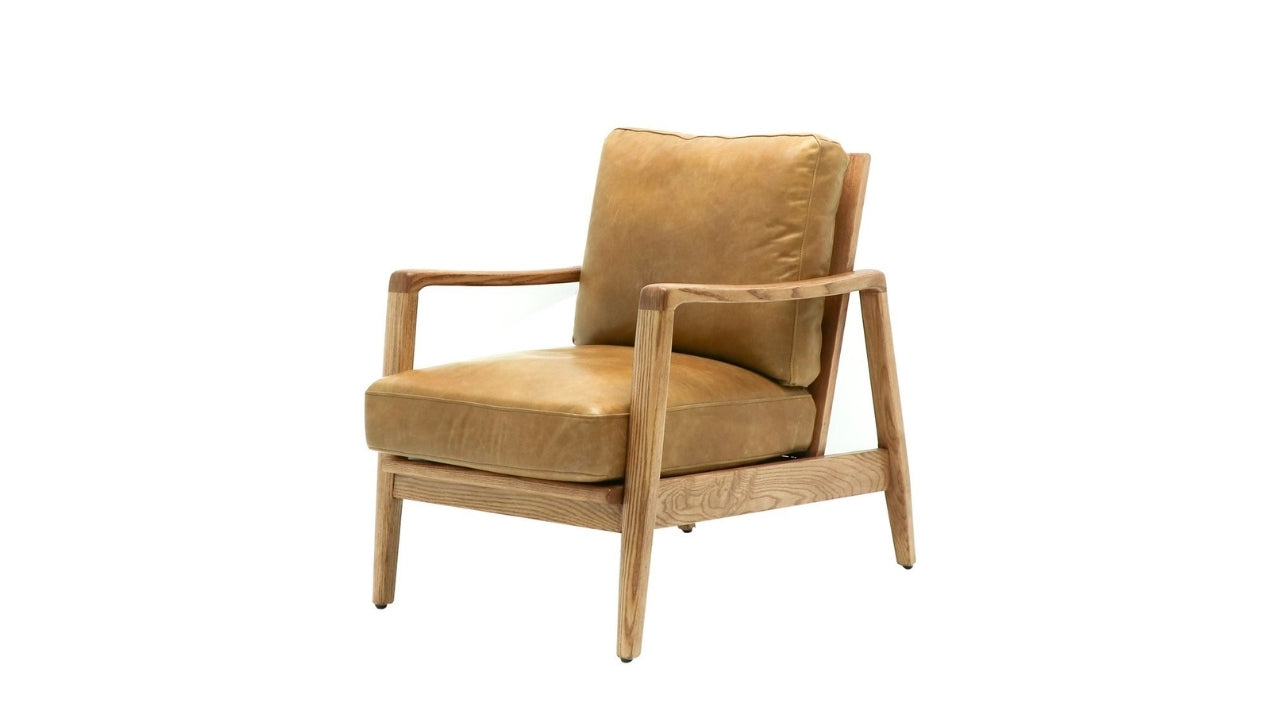 Reid Armchair - Tan Leather