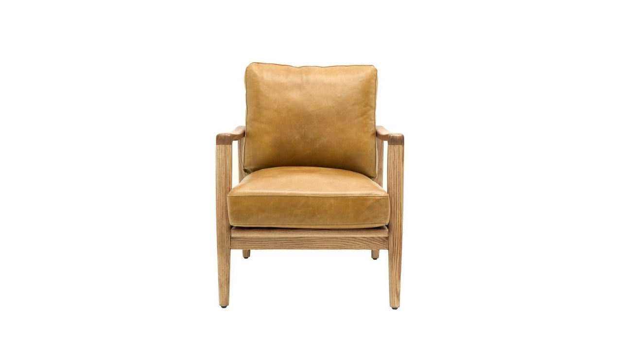 Reid Armchair - Tan Leather