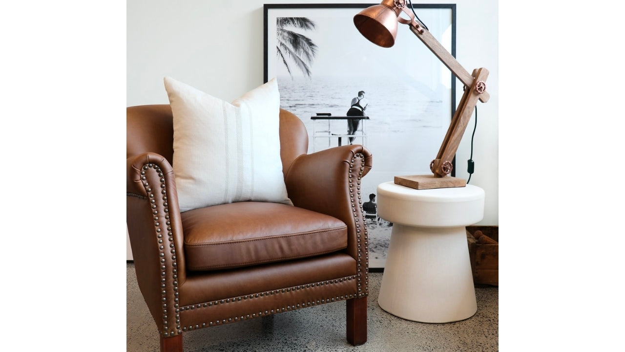 Rhodes Armchair - Brown Leather