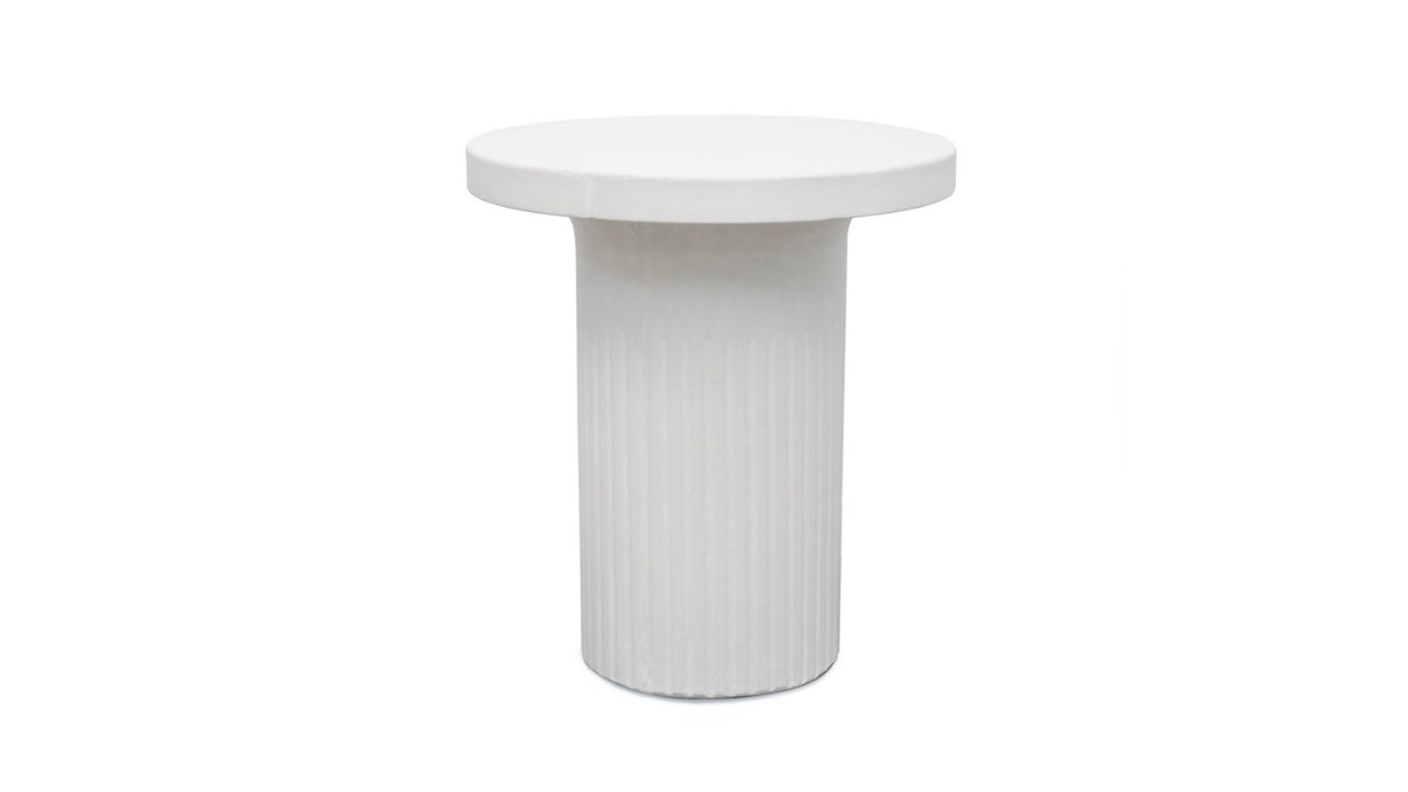 Roma Concrete Side Table - White