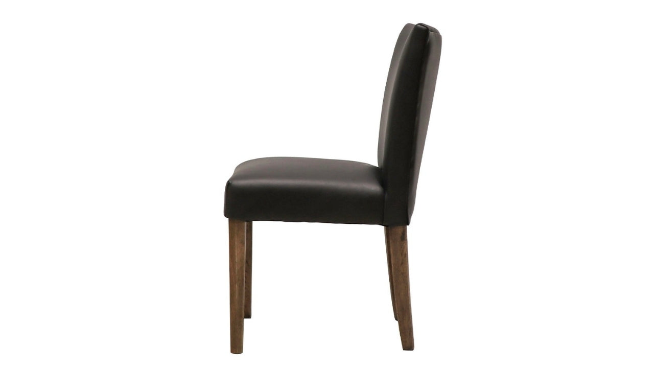 Sasa Leather Dining Chair - Black