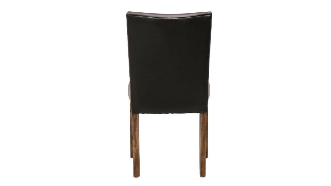 Sasa Leather Dining Chair - Black
