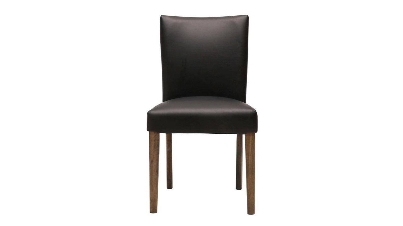 Sasa Leather Dining Chair - Black