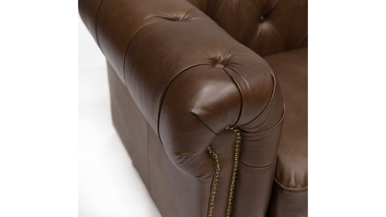 Stanhope Chesterfield Armchair - Nutmeg