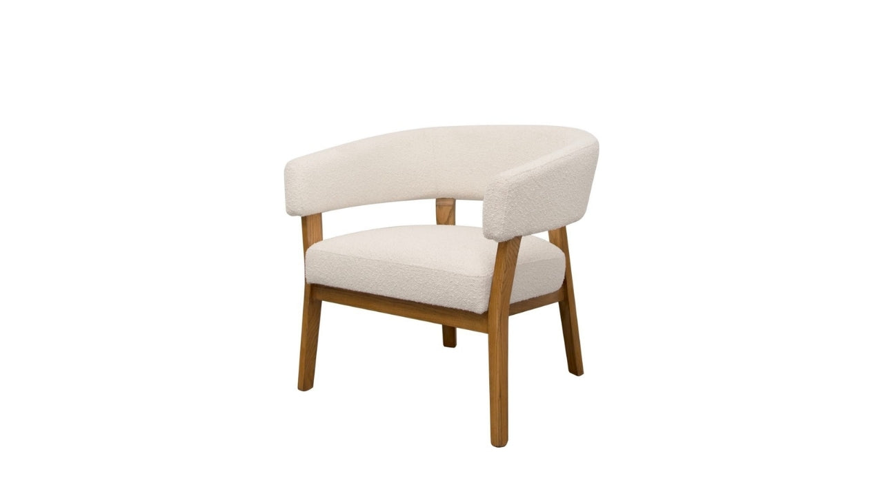 Tulsa Fabric Armchair - Cream Boucle